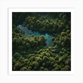 Lake In The Forest 2 Art Print