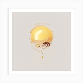 Feng shui painting of rain in sunlight Art Print