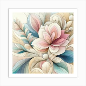 Abstract Flower Painting Art Print