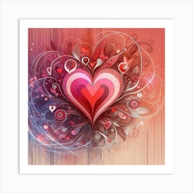 Valentine's Day, hearts 1 Art Print