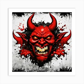 Devil Head 16 Art Print