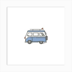 Camper Van Car Transportation Vehicle Bus Art Print