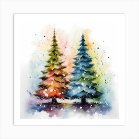 Aqua Glow of Winter Whimsy Art Print