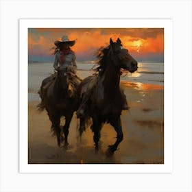 Cowgirl 3 30x30in 9000x9000px 31 Art Print