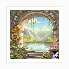 Archway To The Garden 1 Art Print