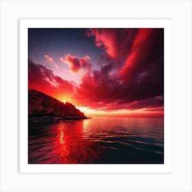 Sunset Stock Videos & Royalty-Free Footage 2 Art Print