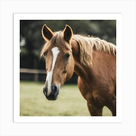 Horse In A Field 9 Art Print