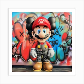 Mario Kaws Art Print