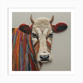 Cow Head Art Print