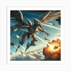 Mecha Draco Homing Rockets Iron Commonwealth Art Print