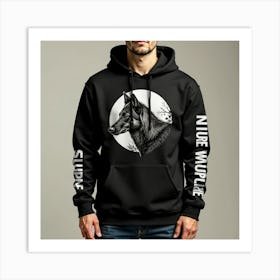 Wolf Hoodie 2 Art Print