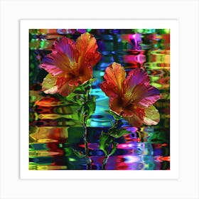 Abstract Hibiscus Art Print