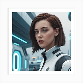 Futuristic Woman 10 Art Print