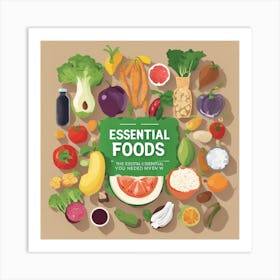 Essential Foods Art Print