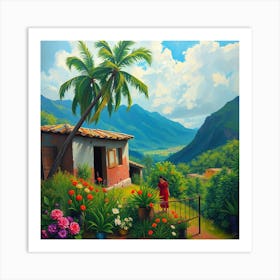 House In The Mountains Art Print