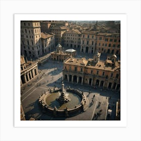 Dark And Moody Piazza Navona Art Print