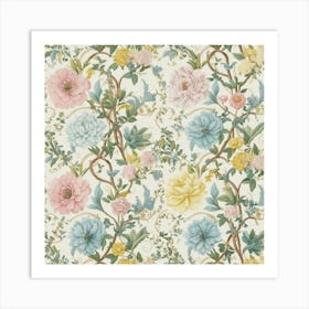 Floral Wallpaper 16 Art Print