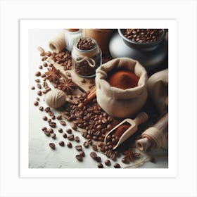Coffee beans 1 Art Print