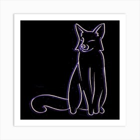 Foxxy purple Art Print