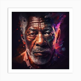 Morgan Freeman 4 Art Print