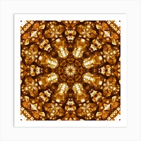 Abstract Coffee Mandala 3 Art Print