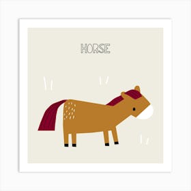 Cute horse print Art Print