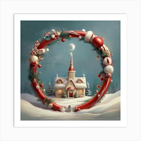 Christmas Wreath Art Print