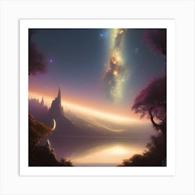 Galaxy Landscape 1 Art Print