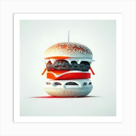 Cheeseburger Iconic (15) Art Print