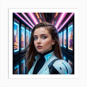 Futuristic Girl 19 Art Print