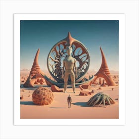 Man In The Desert 189 Art Print