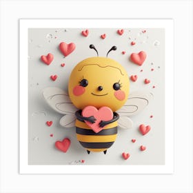 Bee love Art Print