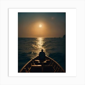 Man In A Boat Art Print