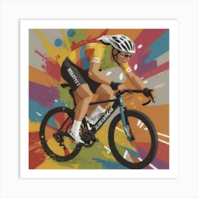 Scottish Cyclist Art Print