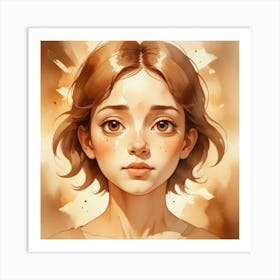 Portrait Of A Girl 8 Art Print