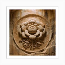 Chinese Stone Carving Art Print