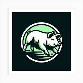 Pig Logo 8 Art Print