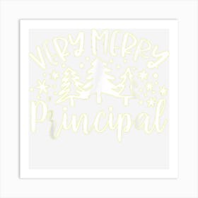 Very Merry Principal Christmas Tree Funny Xmas Party Gift Art Print