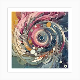 Random Spiral Design Art Print