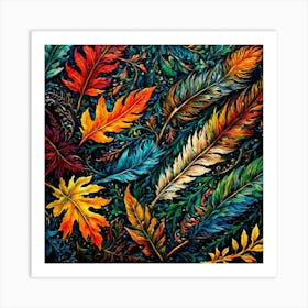 Autumn Feathers Art Print