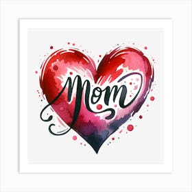 Mom Watercolor Painting Art Print