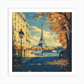 Paris Eiffel Tower Art 1 Art Print