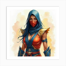 Mortal Kombat Ninja Fighter Concept Art (352) Art Print