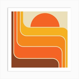 Retro Modernist Sunset Art Print