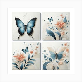 Decorative Art Butterfly Tiles 2 Art Print