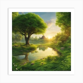 Chinese Landscape Painting Art Print