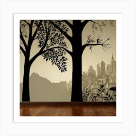 Cityscape Wall Decal Art Print