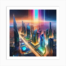 Futuristic Cityscape 95 Art Print