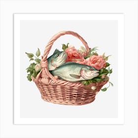 Fish In A Basket 1 Art Print