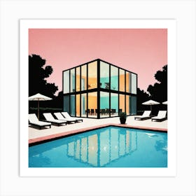 House By The Pool 1 Art Print